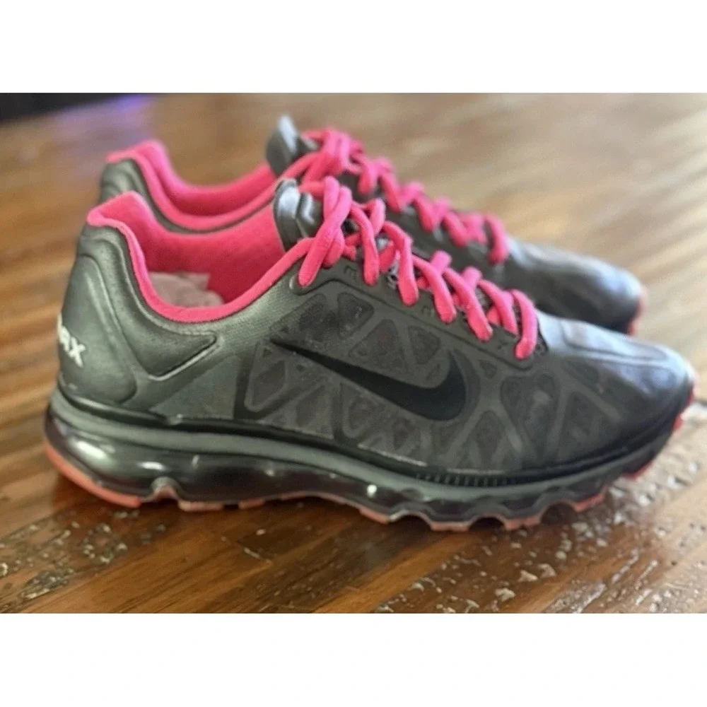Size 7 - Nike Air Max 2011 Leather Black Pink‎ W